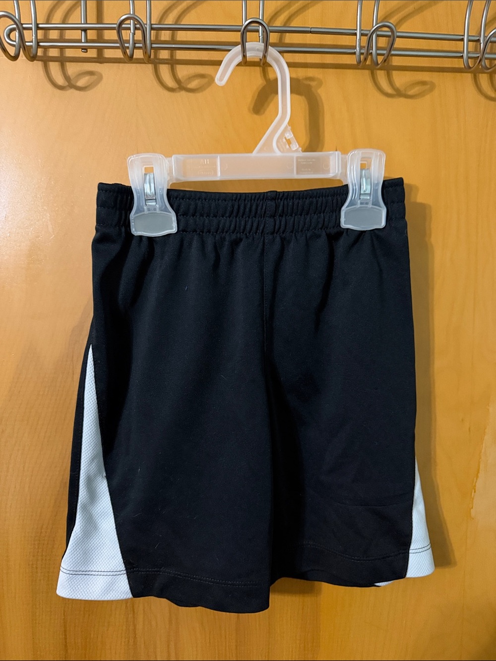 Nike Black Shorts with White Side Panels - Kids